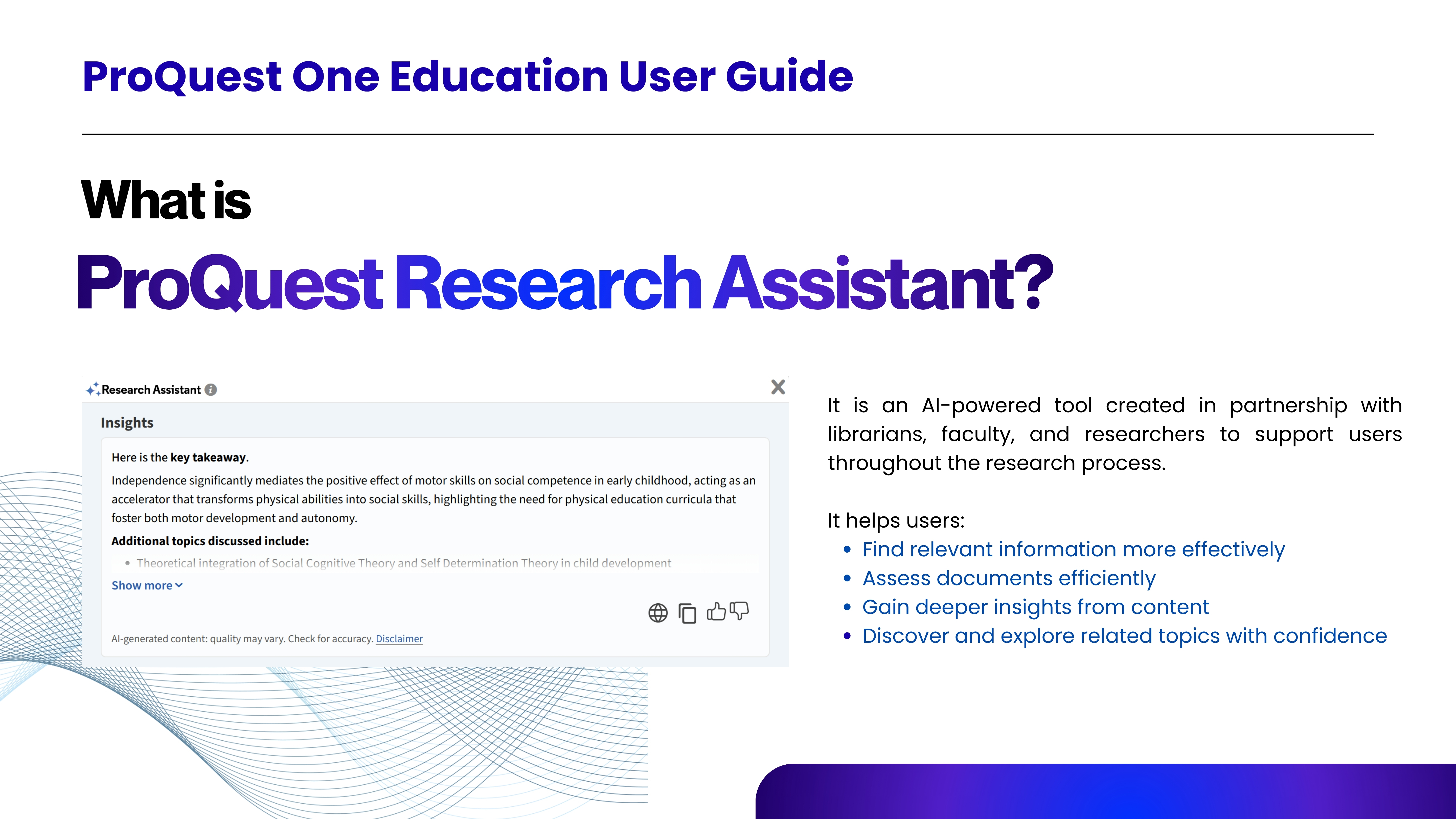 ProQuest Research Assistant - Page 1